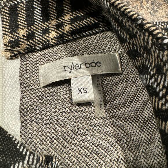 Tyler Boe Dress Shift Preppy Retro Mod Heritage Minimalist Plaid Black Size XS - Picture 3 of 6